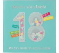 Depesche 13593.01 Paper Love Carte de vœux d'anniversaire pliante avec inscription assortie et designs colorés, sans texte à l'intérieur, carte pliante avec enveloppe