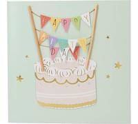 Depesche 13593.19 Paper Love Carte de vœux d'anniversaire pliante avec inscription assortie et designs colorés, sans texte à l'intérieur, carte pliante avec enveloppe