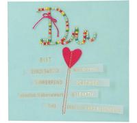 Depesche 13593.43 Paper Love Carte de vœux d'anniversaire pliante avec inscription assortie et designs colorés, sans texte à l'intérieur, carte pliante avec enveloppe