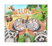 Depesche - Livre de coloriage Create Your Wild Life - 16 pages préimprimées, 4 pages autocollants