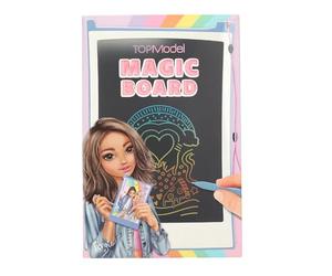 Depesche 13605 TOPModel - Magic Board en Bleu Clair et avec Motif de modèle, Tableau LCD 8,5 Pouces y Compris Stylo à Dessin et Bouton pour Effacer et Sauvegarder, Hellblau