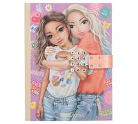 Depesche 13621 TOPModel Girl Power - Journal Intime avec Code chiffré et Son, Livre en Rose, avec Motif de modèle et 192 Pages lignées