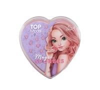 Depesche 13629 TOPModel - Eponges en forme de cœur Beauty and Me, éponges magiques roses et violettes, boîte cœur de 12 éponges pour le nettoyage du visage