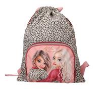 Depesche 13645 TOPModel Leoheart Sport en Rose et Rouge, modèle et Motif léopard, Sac avec Cordon de Serrage Children