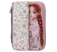 Depesche 13665 TOPModel Cowgirl - Trousse à Crayons remplie en Lilas, avec Motif modèle et Fleurs, y Compris Une Trousse de Toilette.