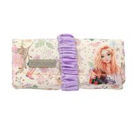 Depesche 13671 TOPModel Cowgirl - Etui à Bijoux à roulettes en Lilas et crème, avec Motif modèle et Fleurs, Trousse avec Ruban froncé
