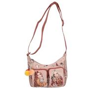 Depesche 13676 TOPModel Fur Ever Friends - Sac à bandoulière en Rose et cuivre, avec Motifs de modèles, Chiens et Chats, Sac à Main avec bandoulière réglable en Longueur