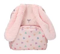 Depesche 13726 Princess Mimi Party - Sac à Dos Rose, avec Visage de Lapin, Oreilles en Peluche et Motif cœur, Sac à bandoulière réglable