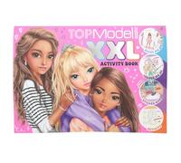 Depesche 13731 TOPModel - XXL Activity Book avec 24 Pages pré-imprimées à colorier, des devinettes et des Autocollants, Set Comprenant 4 Feuilles d'autocollants