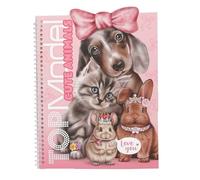 Depesche TOPModel 13736 Livre d'autocollants avec 24 Pages de Motifs d'animaux de Compagnie à décorer, avec 7 Pages d'autocollants pour Accessoires