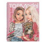 Depesche 13737 TOPModel Leoheart - Livre de coloriage avec 40 Pages préimprimées pour créer des Motifs de mannequins avec des léopards, avec 1 Feuille d'autocollants