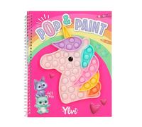 Depesche 13755 Ylvi Pop & Paint - Livre de coloriage avec jouet licorne multicolore et 36 images à colorier pour créer et décorer
