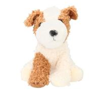 Depesche 13765 TOPModel Fur Ever Friends - Doudou Chien Arlo, avec Fourrure bouclée en crème, Marron et Noir, Peluche d'env. 16 cm