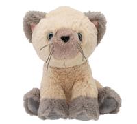 Depesche 13768 TOPModel Fur Ever Friends - Doudou Chat Amber, avec Fourrure Douce en Gris et Beige, Peluche de 16 cm env.