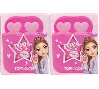 Depesche 13811 TOPModel - Set de Gloss Beauty and Me, 2 Petits Gloss, en Rose et Rose, avec Un Parfum fruité, emballés dans Un étui pour écouteurs (Lot de 2)