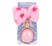 Depesche TOPModel 13830 – Boule de bain et bandeau, rose, bandeau en peluche, effet scintillant
