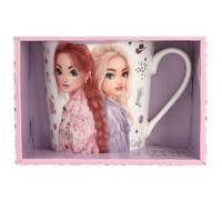 Depesche 13860 TOPModel Cowgirl - Tasse en Blanc, avec Motif de modèle, Inscription et Or, Tasse à Boire en Porcelaine, capacité de Remplissage env. 300 ML