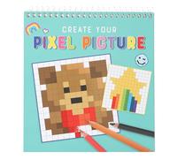 Depesche 13872 Create Your Pixel Picture - Livre de coloriage de 24 Pages pour reproduire des Motifs de Pixels, pour colorier des carrés individuels, avec Reliure à Anneaux