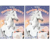 Depesche 13879 Miss Melody - Number Livre de Stickers avec 16 Pages pour réaliser des Motifs de Chevaux par numéros, y Compris 8 Feuilles de Stickers (Lot de 2)