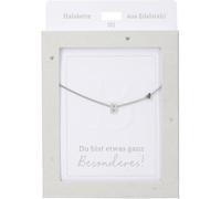 Depesche 13895.3 Collier avec lettre B et cœur, plaqué argent, longueur variable (42 cm + 5 cm), comme cadeau ou petite attention