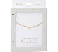 Depesche 13895.5 Collier avec lettre C et cœur plaqué or, longueur variable (42 cm + 5 cm), comme cadeau ou petite attention