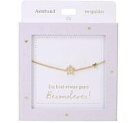Depesche 13896.56 Bracelet en or avec tortue et pierres pailletées, longueur variable, cadeau pour amis et famille
