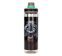 Depesche Gourde 13931 Adventure World Panther – transparente noir/vert, 700 ml, impression panthère
