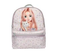 Depesche 13962 TOPModel Blooming Kitty - Sac à dos en lilas, avec motif de chat modèle et fleurs, sac avec bretelles réglables