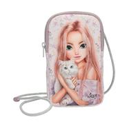 Depesche 13963 TOPModel Blooming Kitty - Etui pour téléphone Portable en Violet, avec Motif de modèle, Motif de Fleurs et Chat, étui avec dragonne pour Le Smartphone