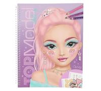 Depesche 13983 Create Your TOPModel Make Up - Livre de coloriage avec 20 Pages pré-imprimées pour créer des Looks de Maquillage, y Compris 2 Pages d'autocollants