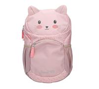 Depesche 13992 Princess Mimi - Sac à dos ergonomique rose, avec visage de chat, oreilles de chat appliquées et motif à pois, sac avec bretelles réglables