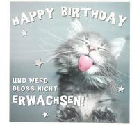 Depesche 14001-045 - Carte de vœux 3D avec musique, carte d'anniversaire amusante avec motif coloré, inscription assortie et texte à l'intérieur