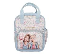 Depesche 14023 TOPModel Festival Fun - Sac à Dos Bleu foncé et crème, avec Motif Mannequin et Motif Floral, Sac à Dos avec Bretelles réglables