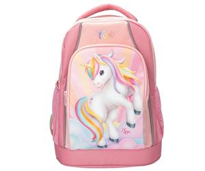 Depesche 14038 Ylvi Sugar Pop - Sac à dos scolaire en rose, avec motif licorne et détails scintillants, sac d'école avec bretelles réglables