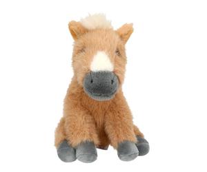 Depesche 14044 Miss Melody - Doudou Cheval en Beige avec Une Tache en crème, avec Une Fourrure Douce et des Yeux Noirs, Peluche de 20 cm Environ
