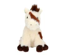 Depesche 14045 Miss Melody - Doudou Cheval crème avec Taches Marron, avec Fourrure Douce et Yeux Noirs, Peluche de 20 cm env.