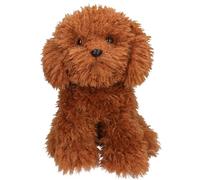 Depesche 14057 TOPModel Fur Ever Friends - Doudou Chien Teddy, avec Fourrure bouclée en Marron foncé, Peluche d'environ 30 cm