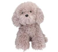 Depesche 14058 TOPModel Fur Ever Friends - Doudou Chien Max, avec Fourrure frisée en Gris, Peluche d'env. 30 cm