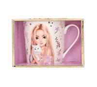 Depesche 14064 TOPModel Blooming Kitty Mug in White with Model and Cats Motif In