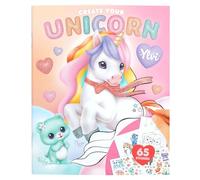 Ylvi Create Your Unicorn – Livre de coloriage, 13 pages pré-imprimées + 2 pages d'autocollants