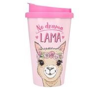 Depesche 2180.010 to Go Mug en plastique avec inscription en allemand No Drama Lama Multicolore 350 ml