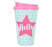 Depesche 2180.022 to Go Mug en plastique avec inscription en allemand Hello Multicolore 350 ml