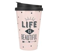 Depesche 2180.030 to Go Gobelet en plastique avec inscription en allemand Life is Beautiful Multicolore 350 ml
