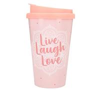 Depesche 2180.033 to Go Gobelet en Plastique Avec Inscription en Allemand Live Laugh Love Multicolore 350 Ml