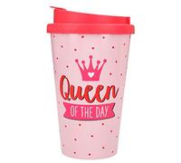 Depesche 2180.040 To-Go Mug en plastique avec inscription Queen Of The Day Multicolore 350 ml