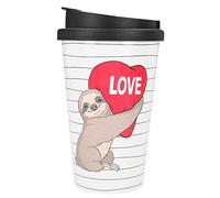 Depesche 2180.042 To-Go Gobelet Plastique Motif Love Paresseux Multicolore 350 ml