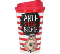 Depesche 2180-053 - Gobelet to Go en Plastique avec Slogan, 350 ML, réutilisable, gobelet Anti-Stress avec Motif Paresseux