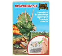 Depesche 5556 Dino World - Kit d'excavation - Petit Bloc de plâtre avec Squelette de Dinosaure - Assortis