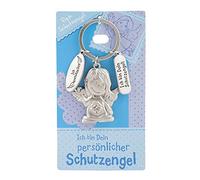 Depesche 7518-011 Porte-clés ange gardien en métal avec ange gardien - Porte-bonheur avec ange - Porte-clés et message d'amour - Cadeau pour les membres de la famille, les amis et les connaissances