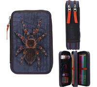 Depesche Adventure World trousse à crayons - 2 compartiments, araignée, bleu, fournitures scolaires